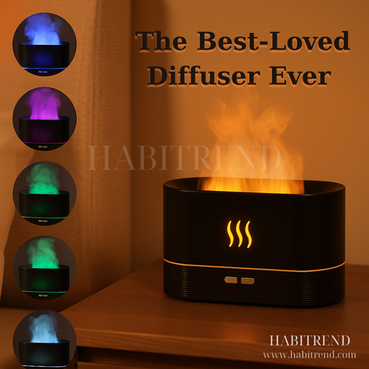 Aroma Diffuser Humidifier –  Flame Light