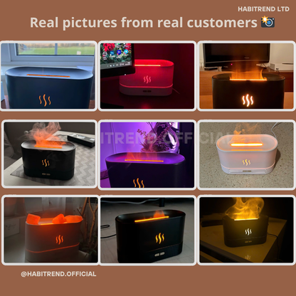 Aroma Diffuser Humidifier –  Flame Light
