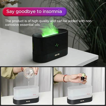 Aroma Diffuser Humidifier –  Flame Light